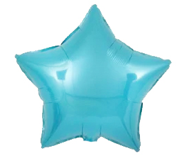 Turquoise Star Shape Mylar Balloon Singapore